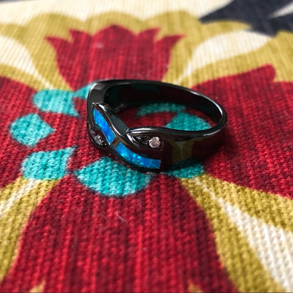 Ocean Fire Opal Ring - image 2